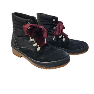 KEDS Women's Black Camp Suede/Nylon Waterproof Boots Size 7